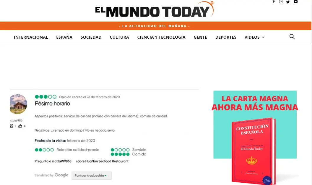 Esta web es de mentira 11 mundo today